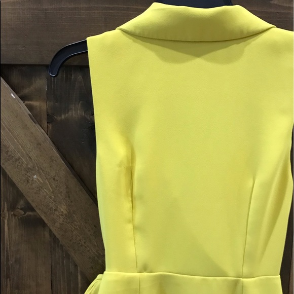 Yellow Dress with Statement Neckline - Picture 5 of 5